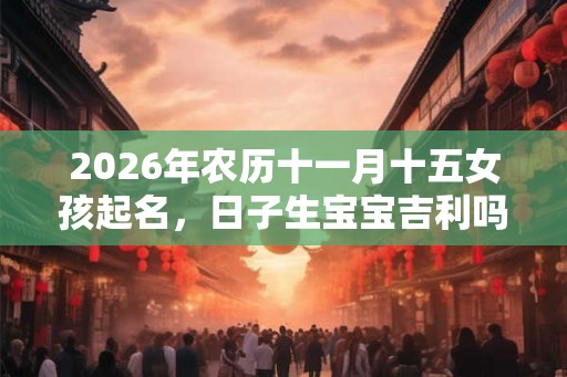 2026年农历十一月十五女孩起名,日子生宝宝吉利吗? 2026年农历十一月十五女孩起名,日子生宝宝吉利吗?