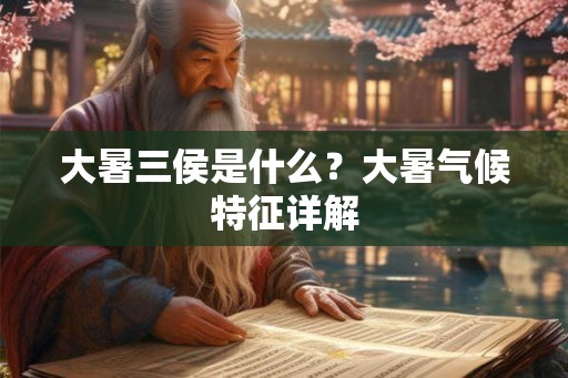 大暑三侯是什么？大暑气候特征详解