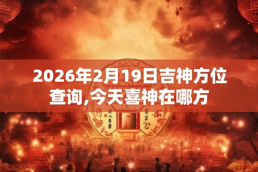 2026年2月19日吉神方位查询,今天喜神在哪方