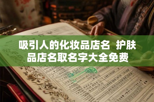 吸引人的化妆品店名  护肤品店名取名字大全免费