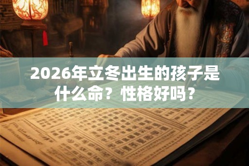 2026年立冬出生的孩子是什么命?性格好吗? 2026年立冬出生的孩子是什么命?性格好吗?