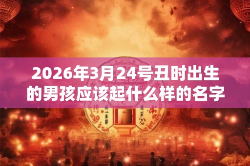 2026年3月24号丑时出生的男孩应该起什么样的名字