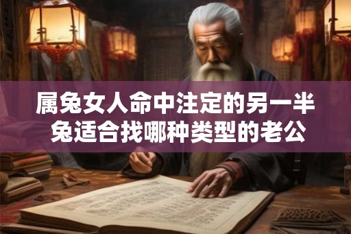 属兔女人命中注定的另一半 兔适合找哪种类型的老公