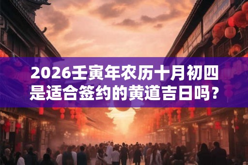 2026壬寅年农历十月初四是适合签约的黄道吉日吗？