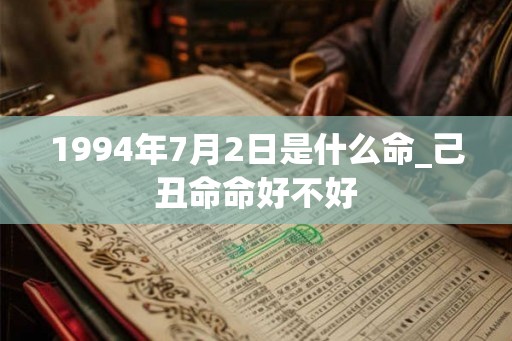 1994年7月2日是什么命_己丑命命好不好