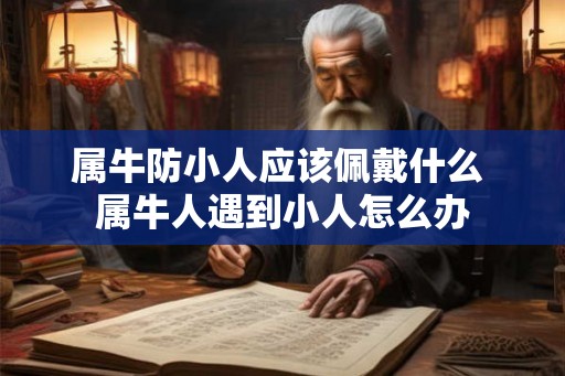 属牛防小人应该佩戴什么 属牛人遇到小人怎么办