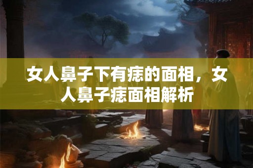女人鼻子下有痣的面相,女人鼻子痣面相解析 女人鼻子下有痣的面相,女人鼻子痣面相解析