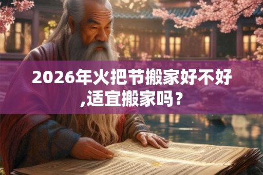 2026年火把节搬家好不好,适宜搬家吗？