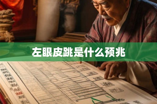 左眼皮跳是什么预兆 左眼皮跳是什么预兆