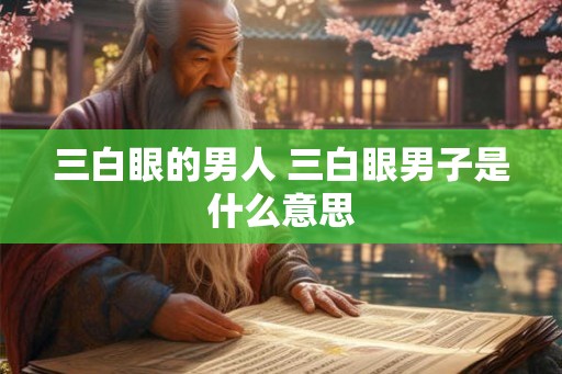 三白眼的男人 三白眼男子是什么意思