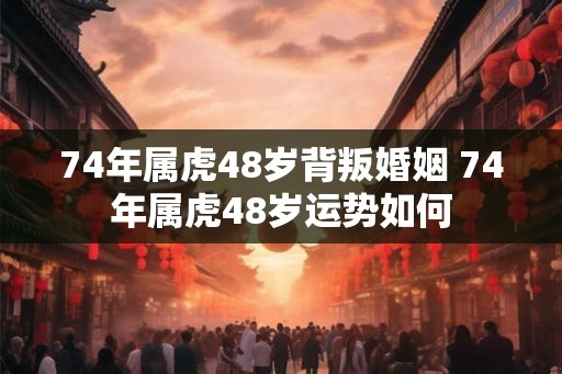 74年属虎48岁背叛婚姻 74年属虎48岁运势如何