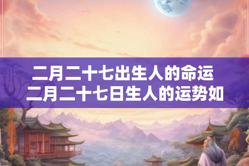 二月二十七出生人的命运 二月二十七日生人的运势如何