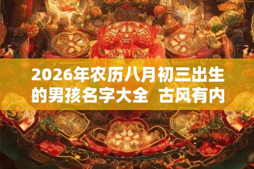2026年农历八月初三出生的男孩名字大全  古风有内涵
