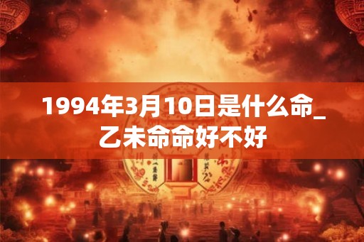 1994年3月10日是什么命_乙未命命好不好