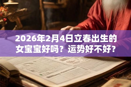 2026年2月4日立春出生的女宝宝好吗？运势好不好？