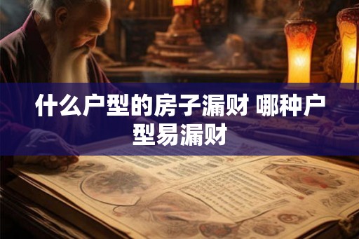 什么户型的房子漏财 哪种户型易漏财