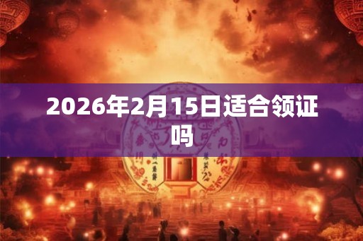 2026年2月15日适合领证吗
