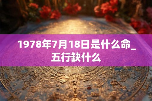 1978年7月18日是什么命_五行缺什么
