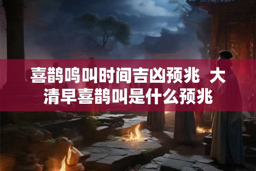喜鹊鸣叫时间吉凶预兆  大清早喜鹊叫是什么预兆