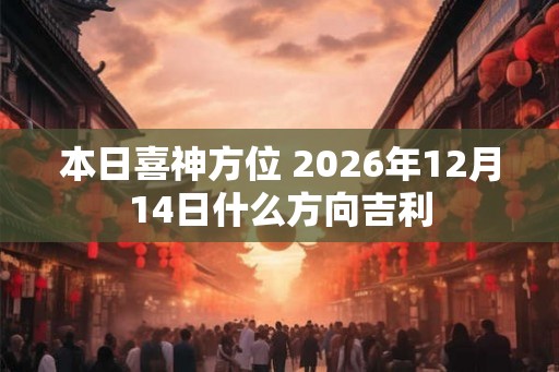 本日喜神方位 2026年12月14日什么方向吉利