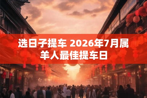 选日子提车 2026年7月属羊人最佳提车日