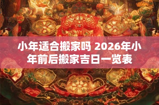 小年适合搬家吗 2026年小年前后搬家吉日一览表
