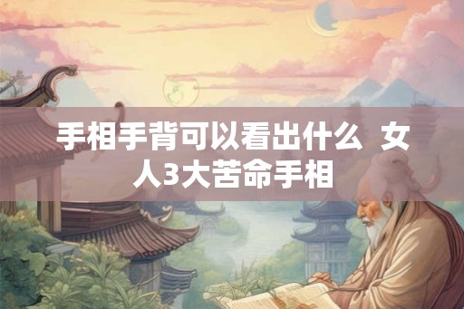 手相手背可以看出什么  女人3大苦命手相
