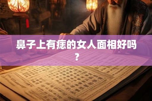 鼻子上有痣的女人面相好吗？