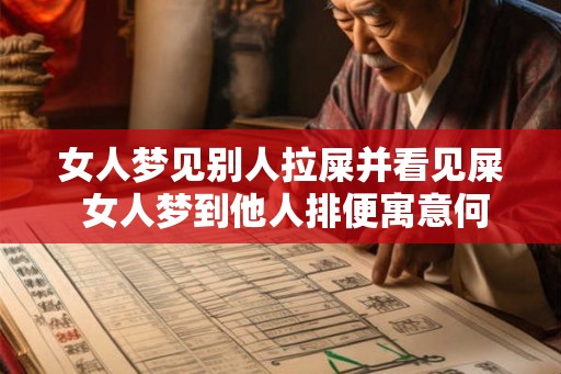 女人梦见别人拉屎并看见屎 女人梦到他人排便寓意何