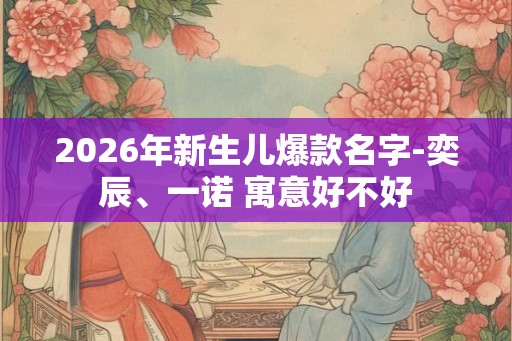 2026年新生儿爆款名字-奕辰、一诺 寓意好不好