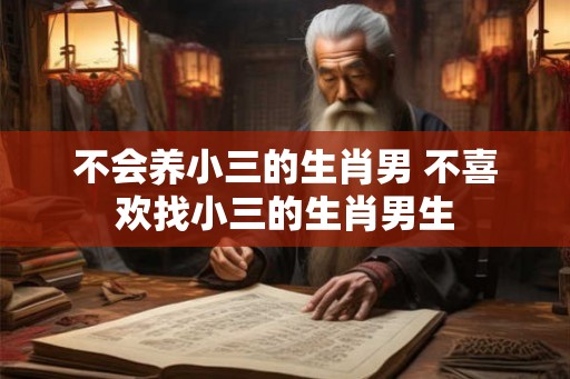 不会养小三的生肖男 不喜欢找小三的生肖男生