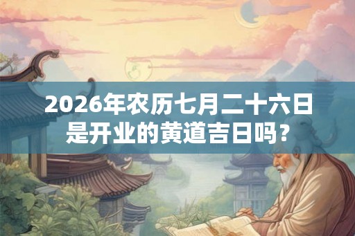 2026年农历七月二十六日是开业的黄道吉日吗？