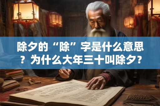 除夕的“除”字是什么意思？为什么大年三十叫除夕？
