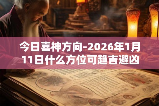 今日喜神方向-2026年1月11日什么方位可趋吉避凶 今日喜神方向-2026年1月11日什么方位可趋吉避凶