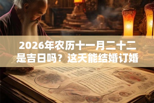 2026年农历十一月二十二是吉日吗？这天能结婚订婚吗？