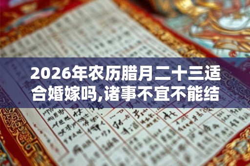 2026年农历腊月二十三适合婚嫁吗,诸事不宜不能结婚