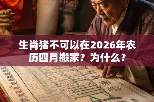 生肖猪不可以在2026年农历四月搬家？为什么？