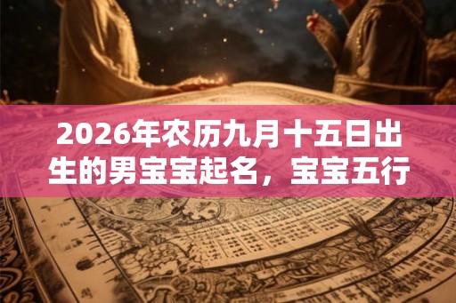 2026年农历九月十五日出生的男宝宝起名，宝宝五行名字推荐