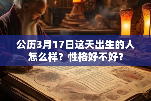 公历3月17日这天出生的人怎么样？性格好不好？