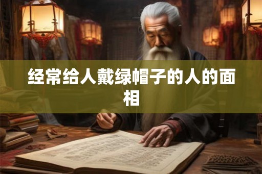 经常给人戴绿帽子的人的面相