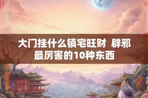 大门挂什么镇宅旺财  辟邪最厉害的10种东西