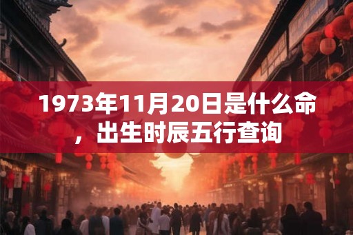 1973年11月20日是什么命，出生时辰五行查询