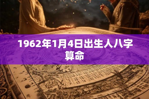 1962年1月4日出生人八字算命
