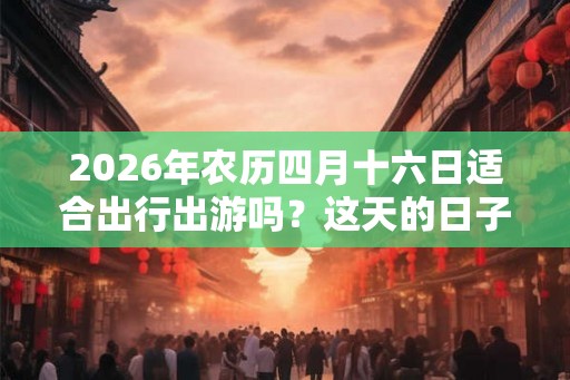 2026年农历四月十六日适合出行出游吗？这天的日子如何？