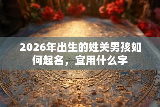 2026年出生的姓关男孩如何起名，宜用什么字