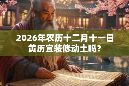 2026年农历十二月十一日黄历宜装修动土吗? 2026年农历十二月十一日黄历宜装修动土吗?