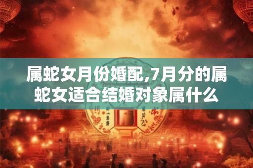 属蛇女月份婚配,7月分的属蛇女适合结婚对象属什么