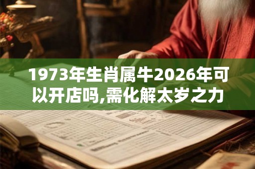 1973年生肖属牛2026年可以开店吗,需化解太岁之力 1973年生肖属牛2026年可以开店吗,需化解太岁之力