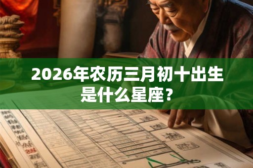 2026年农历三月初十出生是什么星座？