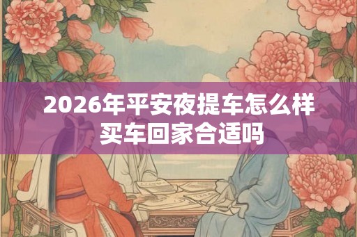 2026年平安夜提车怎么样 买车回家合适吗